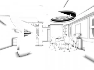 stylish avant-garde living room design 33 3D Model