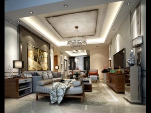 stylish avant-garde living room design 34 3D Model