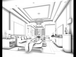 stylish avant-garde living room design 34 Model 3D