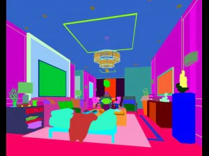 stylish avant-garde living room design 34 3D Model