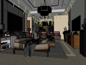 stylish avant-garde living room design 34 Model 3D