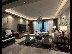 elegante soggiorno dal design d'avanguardia 35 Modello 3D