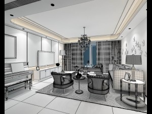 stylish avant-garde living room design 35 Modelo 3D