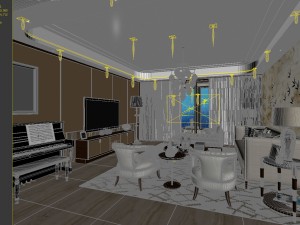 stylish avant-garde living room design 35 Modelo 3D