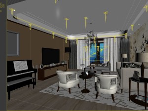 stylish avant-garde living room design 35 Modelo 3D
