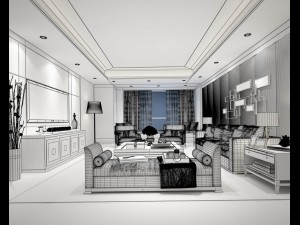stylish avant-garde living room design 37 Model 3D
