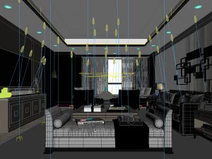 stylish avant-garde living room design 37 3D Model