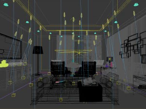 stylish avant-garde living room design 37 3D Model