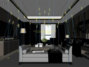 stylish avant-garde living room design 37 3D Model