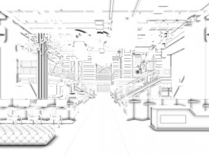 restaurant teahouse cafe drinks clubhouse 211 3D Model