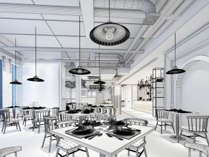 restaurant teahouse cafe drinks clubhouse 212 3D Model