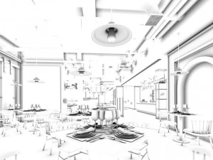 restaurant teahouse cafe drinks clubhouse 212 3D Model