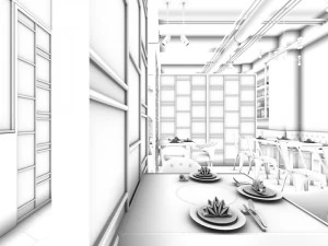 restaurant teahouse cafe drinks clubhouse 213 3D Model