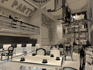 restaurant teahouse cafe drinks clubhouse 214 3D Модель