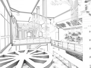 restaurant teahouse cafe drinks clubhouse 214 3D Model