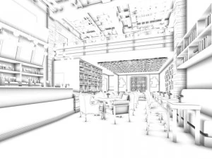 restaurant teahouse cafe drinks clubhouse 215 3D Model