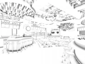 restaurant teahouse cafe drinks clubhouse 219 3D Model