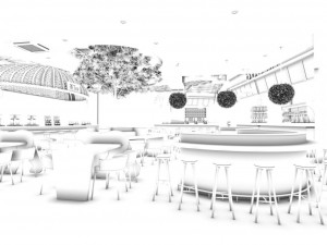 restaurant teahouse cafe drinks clubhouse 219 Modelo 3D