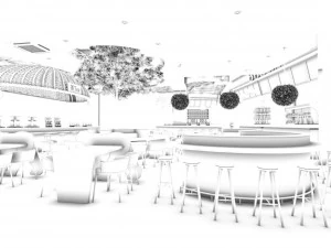 restaurant teahouse cafe drinks clubhouse 219 3D Model
