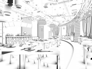 restaurant teahouse cafe drinks clubhouse 220 Model 3D