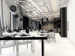 restaurant teahouse cafe drinks clubhouse 220 Model 3D