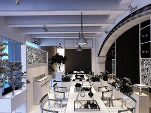 restaurant teahouse cafe drinks clubhouse 221 3D Model