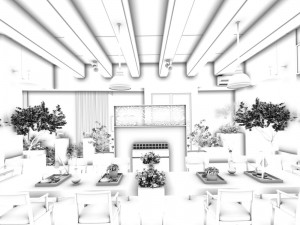 restaurant teahouse cafe drinks clubhouse 221 3D Model
