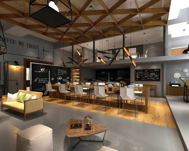 restaurant teahouse cafe drinks clubhouse 224 3D Модель .c4d .max .obj .3ds .fbx .stl .blend 