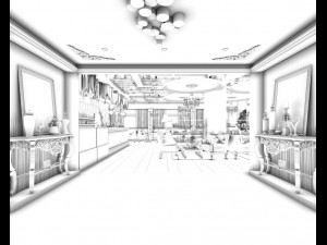 restaurant teahouse cafe drinks clubhouse 225 3D Model