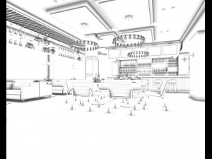 restaurant teahouse cafe drinks clubhouse 226 Modèle 3D