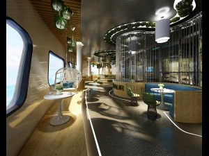 ristorante sala da t&egrave; bar bevande clubhouse 228 Modello 3D