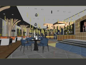 restaurant teahouse cafe drinks clubhouse 229 3D Model