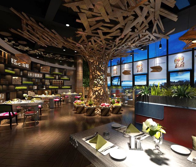 restaurant teahouse cafe drinks clubhouse 230 3D Model .c4d .max .obj .3ds .fbx .stl .blend 