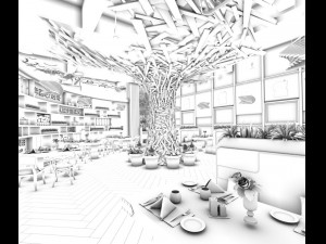 restaurant teahouse cafe drinks clubhouse 230 3D Model