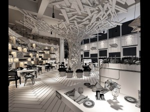 restaurant teahouse cafe drinks clubhouse 230 3D Model