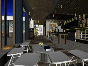 restaurant teahouse cafe drinks clubhouse 232 3D Model