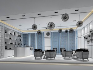 restaurant teahouse cafe drinks clubhouse 233 Modelo 3D