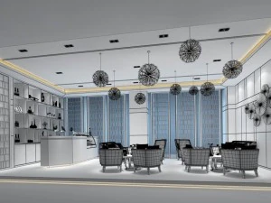 restaurant teahouse cafe drinks clubhouse 233 3D Model