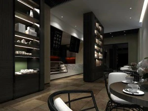 ristorante sala da t&egrave; bar bevande clubhouse 235 Modello 3D