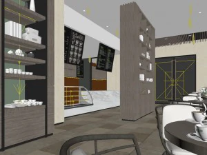 restaurant teahouse cafe drinks clubhouse 235 3D Model
