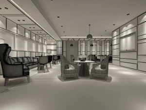 restaurant teahouse cafe drinks clubhouse 238 3D Model