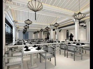 restaurant teahouse cafe drinks clubhouse 240 3D Model
