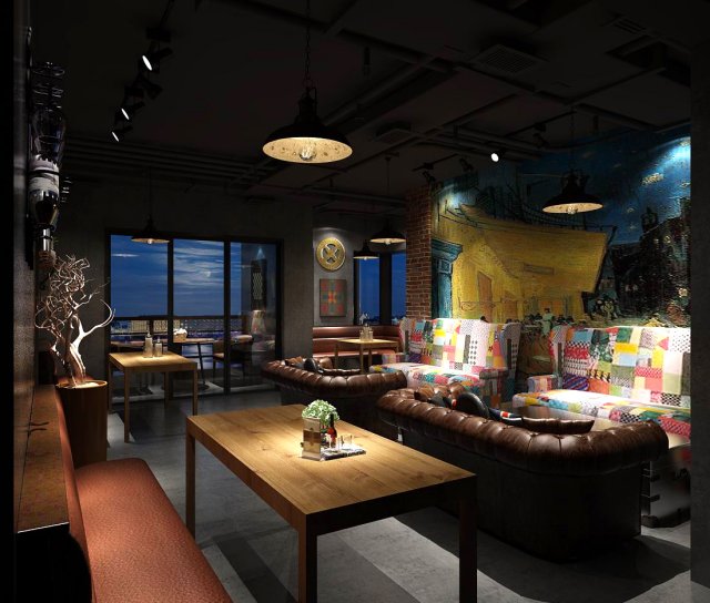 restaurant teahouse cafe drinks clubhouse 247 3D Модель .c4d .max .obj .3ds .fbx .stl .blend 
