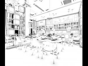 restaurant teahouse cafe drinks clubhouse 248 3Dモデル