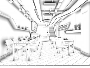 restaurant teahouse cafe drinks clubhouse 250 3D Model