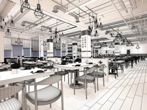 restaurant teahouse cafe drinks clubhouse 252 3D Model