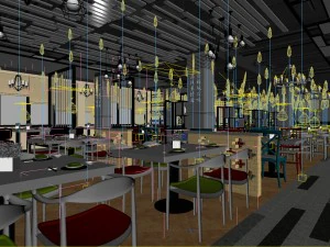 restaurant teahouse cafe drinks clubhouse 252 3D Model