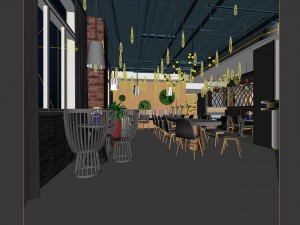 restaurant teahouse cafe drinks clubhouse 253 Modelo 3D