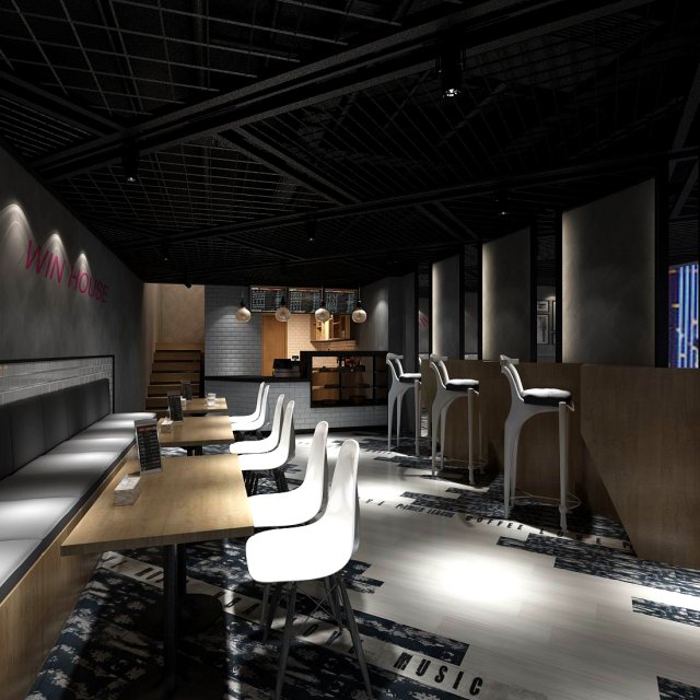 restaurant teahouse cafe drinks clubhouse 254 3D Модель .c4d .max .obj .3ds .fbx .stl .blend