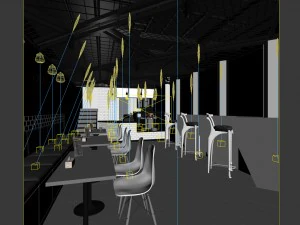restaurant teahouse cafe drinks clubhouse 254 3D Model